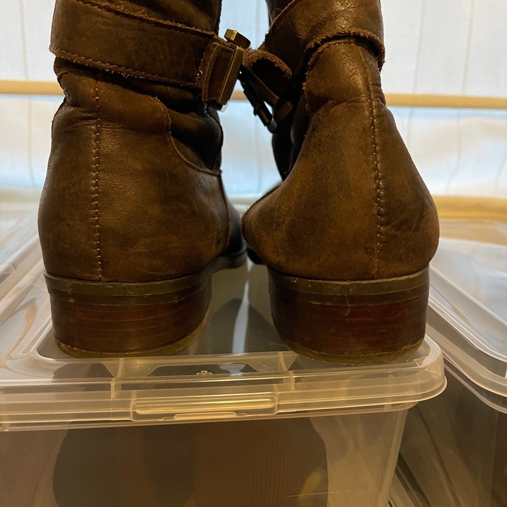 Tall Brown Leather Boots - Picture 4 of 5